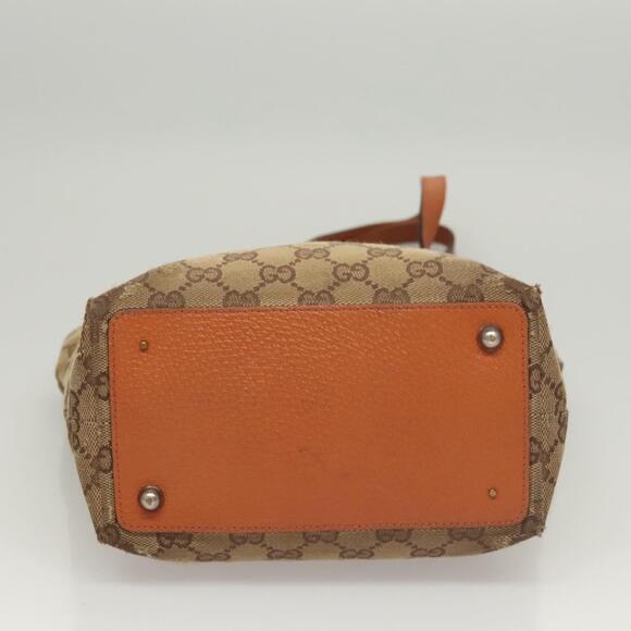 GUCCI GG Canvas Tote Bag Beige Silver - Picture 9 of 13